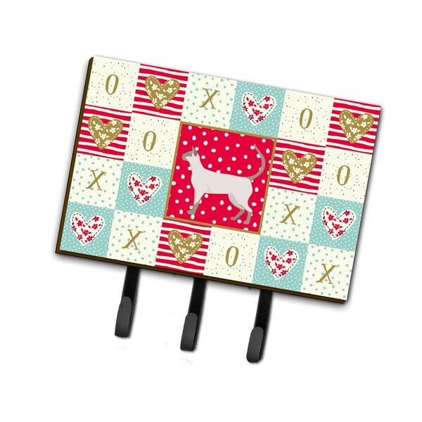 Carolines Treasures 6 x 2 x 9 in. Siamese Modern No.1 Cat Love Leash or Key Holder CK5704TH68 - main